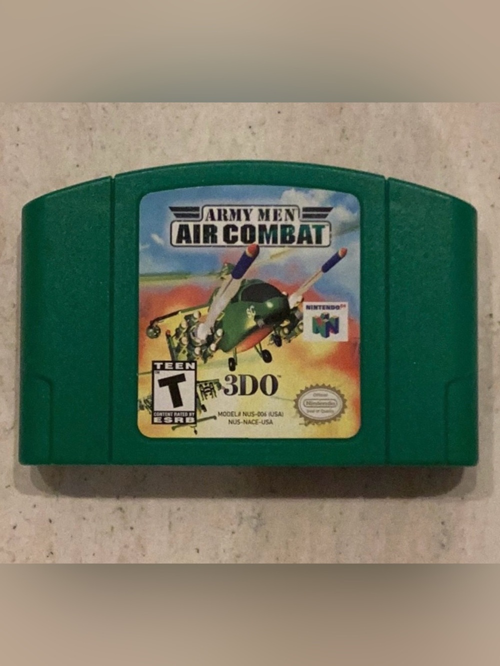 Army Men Air Combat Nintendo 64 Game Authentic Tested Working N64 Green